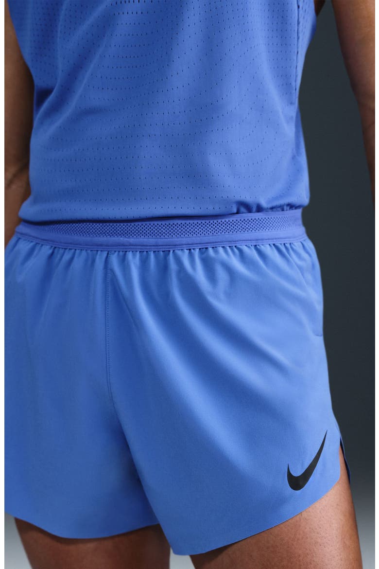 AeroSwift 4-Inch Running Shorts, Alternate, color, COMET BLUE/ BLACK