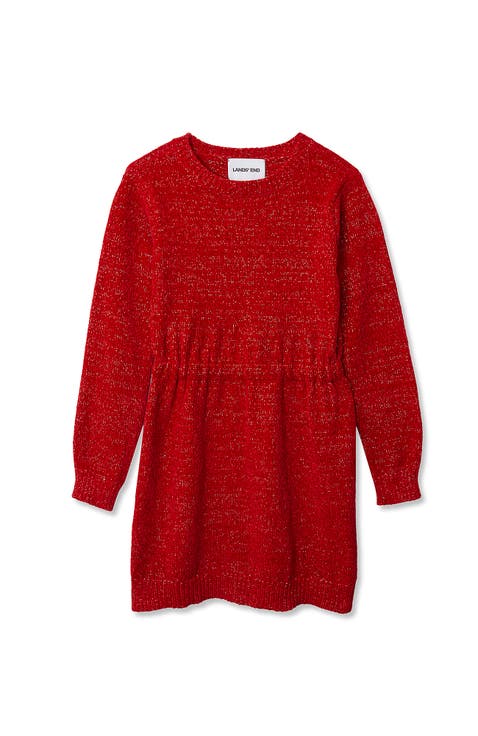 Girls Chenille Cinched Waist Sweater Dress