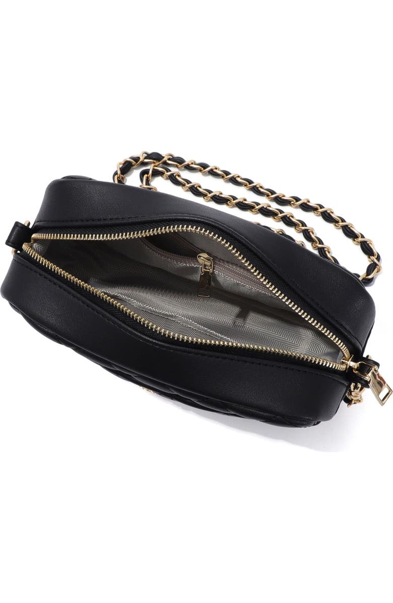 Adornia Cushion Quilted Faux Leather Shoulder Bag, Alternate, color, Black