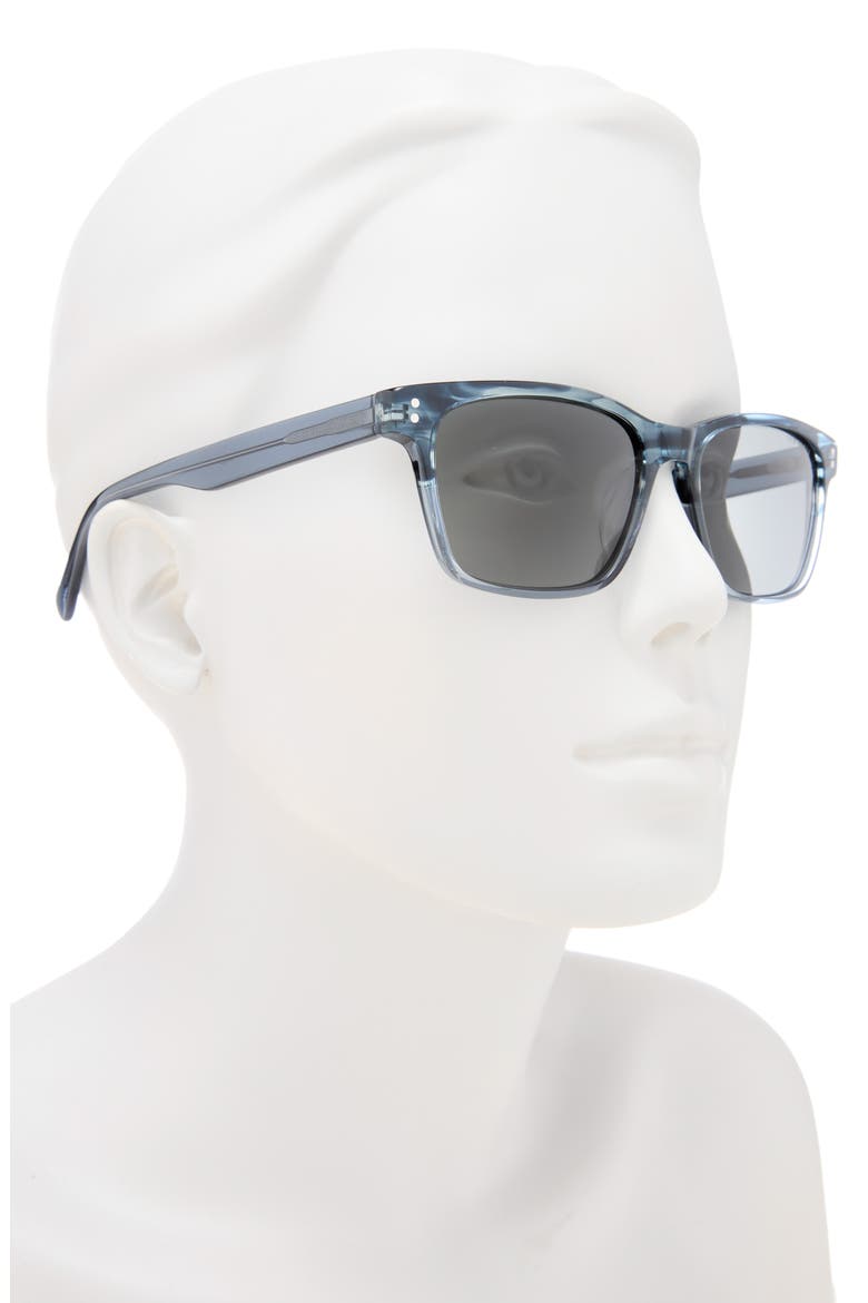 55mm Polarized Square Sunglasses, Alternate, color, BLUE