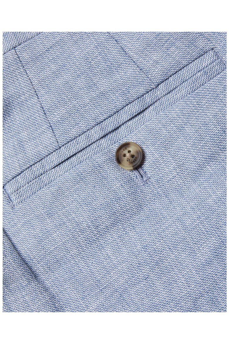 Damasks Slim Fit Flat Front Linen & Cotton Chinos, Alternate, color, LIGHT BLUE