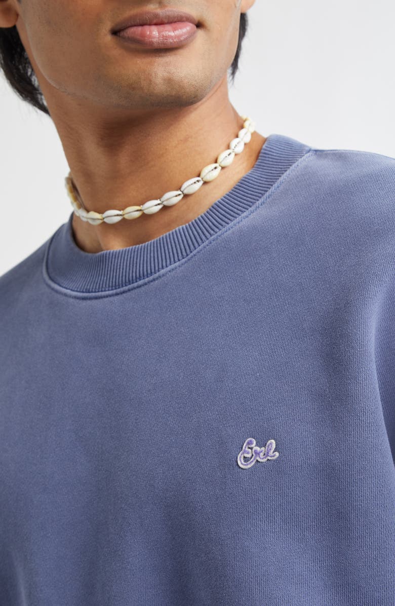 ERL Gender Inclusive Script Embroidery Cotton Sweatshirt, Alternate, color, 