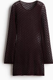 H&M Shimmering Pointelle-knit Top