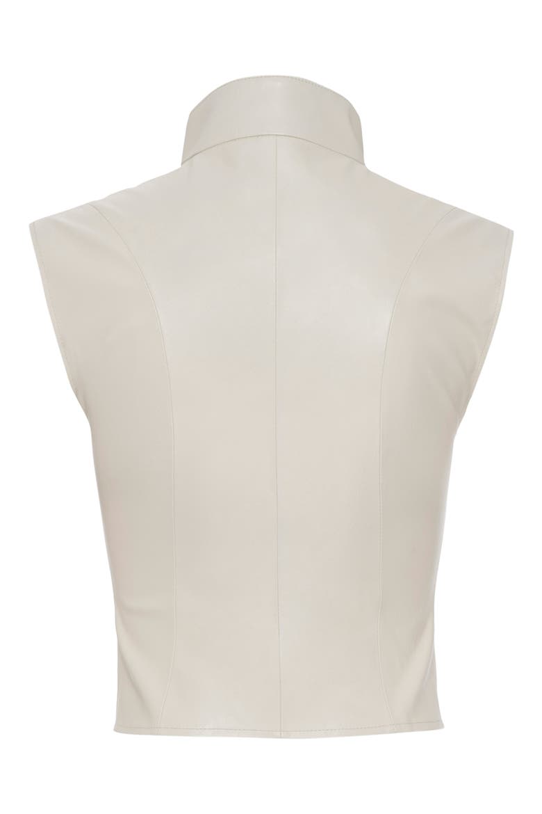 Harley Faux Leather Vest, Alternate, color, CREME LEATHER