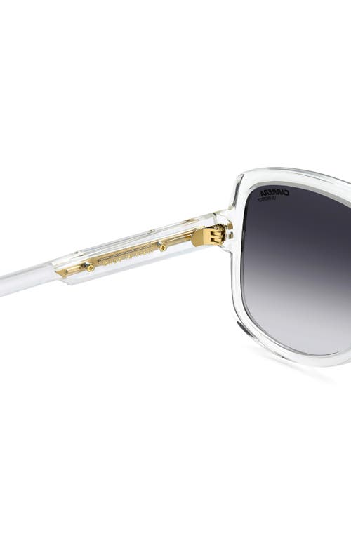 Carrera Eyewear Victory 59mm Gradient Square Geometric Sunglasses In Crystal Gold/grey Sf Gd Sp