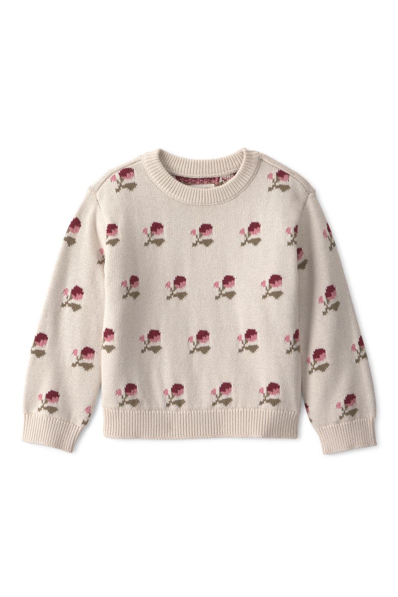 Kids' Organic Cotton Sweater, Main, color, PINK FLORAL