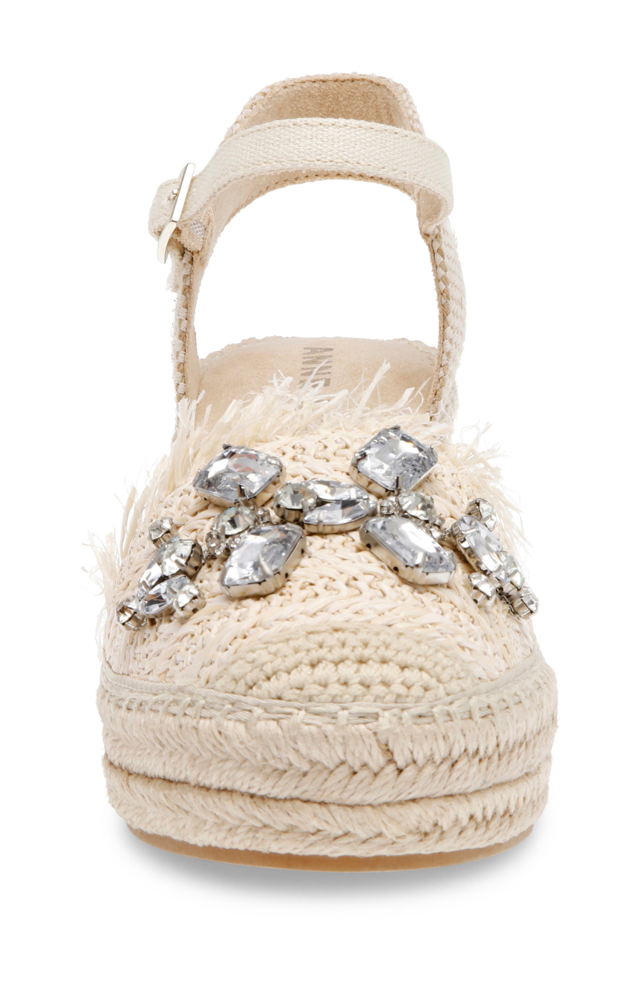 Anne Klein Lenox Wedge Espadrille Sandal, Alternate, color, 