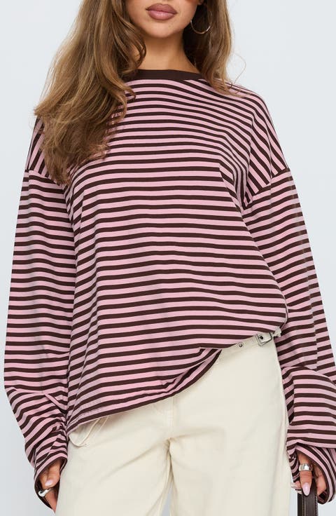 Settle Down Stripe Oversize T-Shirt