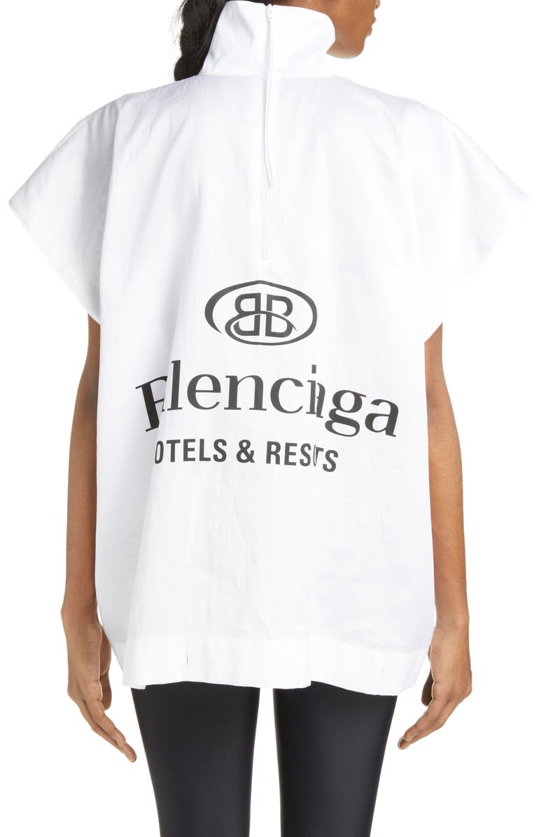 Balenciaga Hotel Logo Cotton Top, Alternate, color,