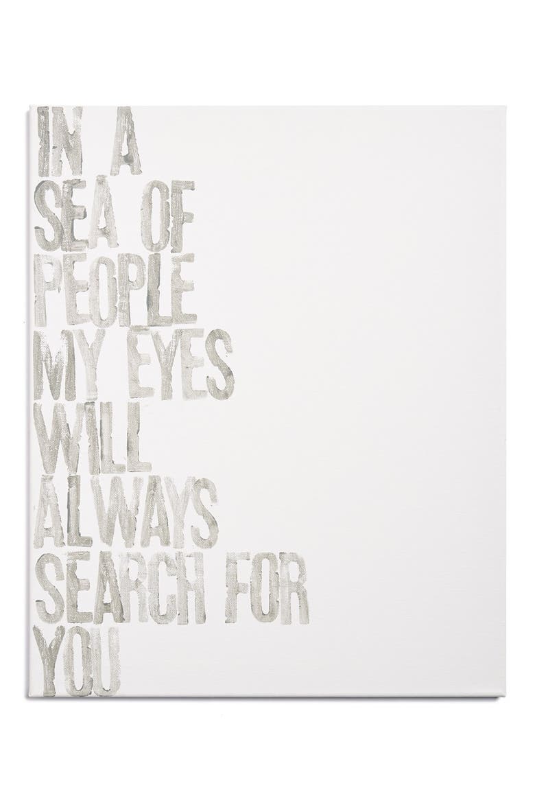 'In A Sea Of People' Wall Art, Main, color, WHITE