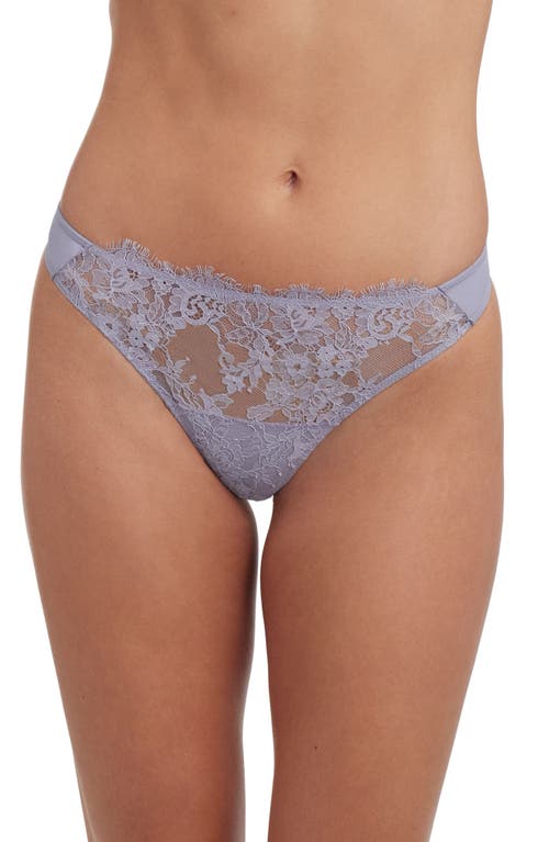 Skarlett Blue Entice Lace Front Thong In Blue