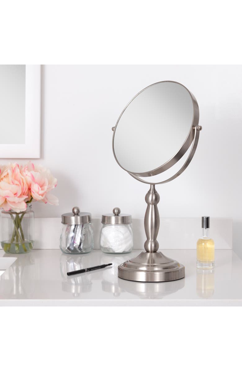 Zadro Makeup Mirror with 10X/1X Magnifications, Alternate, color, Satin Nickel