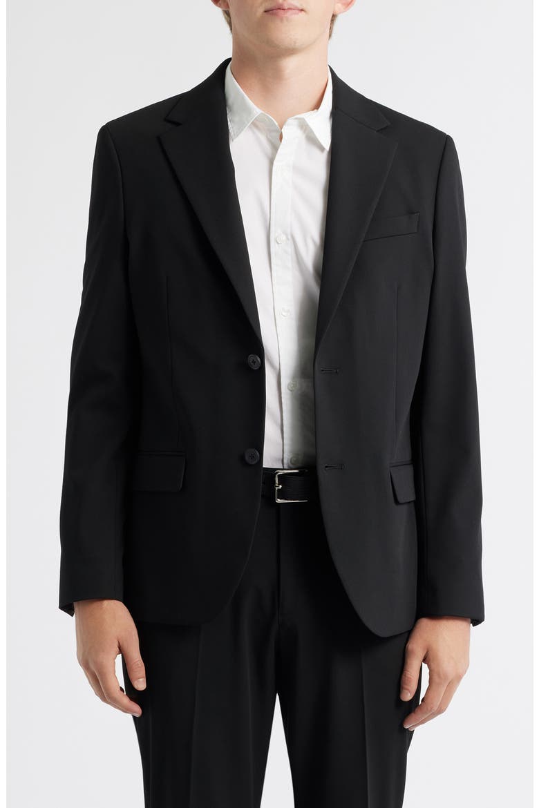 Slim Fit Solid Stretch Suit Jacket, Main, color, BLACK CAVIAR