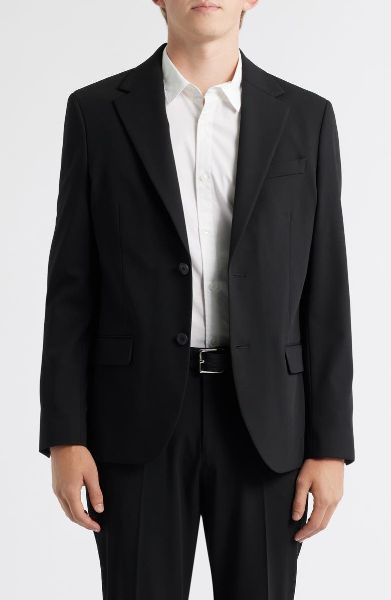 Open Edit Slim Fit Solid Stretch Suit Jacket, Main, color, Black Caviar