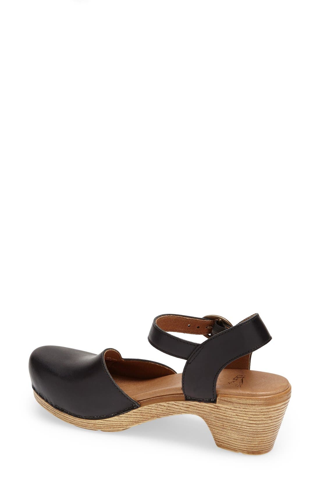 Dansko 'Maisie' Ankle Strap Leather Pump, Alternate, color, 