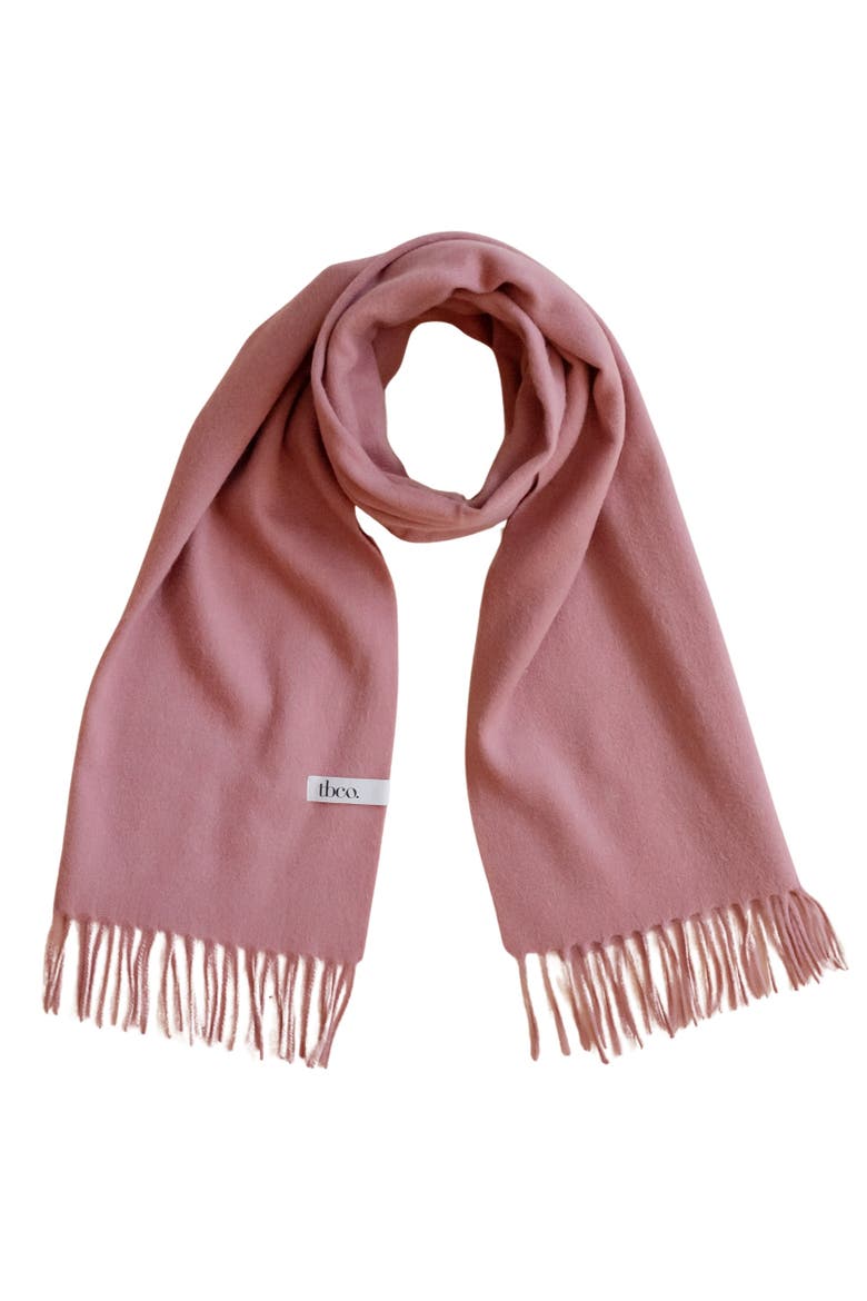 Lambswool Block Color Oversized Scarf, Main, color, Blush