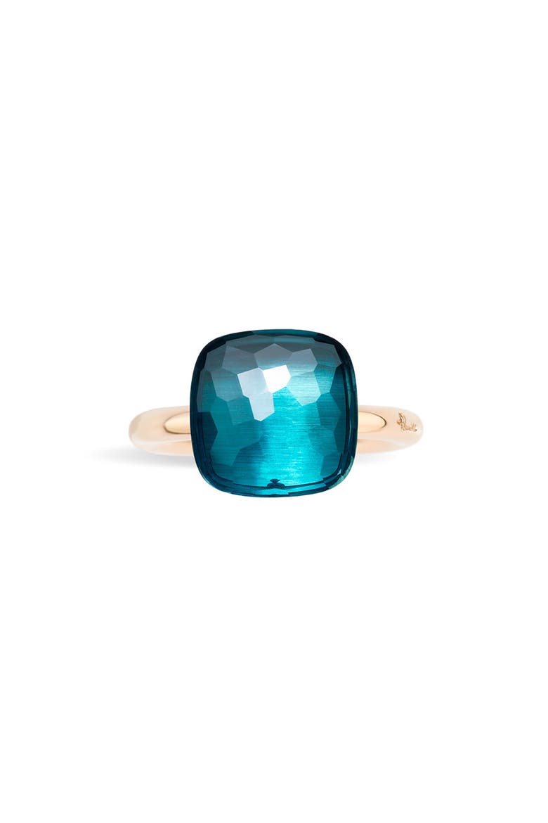 Nudo Classic Blue Topaz Ring, Alternate, color, ROSE GOLD/ BLUE TOPAZ