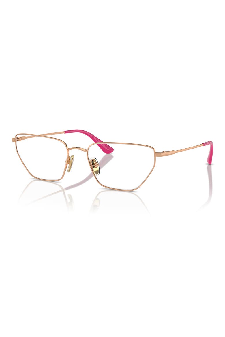 56mm Irregular Optical Glasses, Alternate, color, ROSE GOLD
