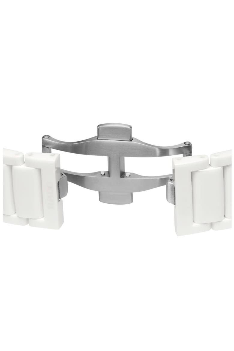 True Automatic Open Heart Bracelet Watch, 40mm, Alternate, color, WHITE