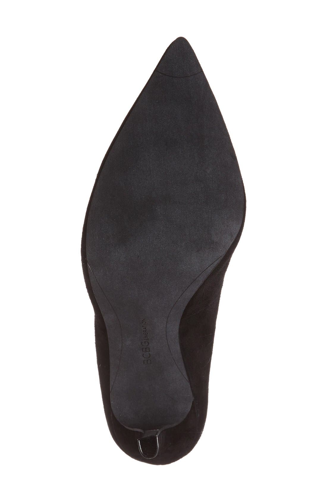 'Treasure' Pointy Toe Pump, Alternate, color, BLACK SUEDE