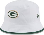 New Era Men's New Era White Green Bay Packers 2025 NFL Training Camp Stretch Bucket Hat