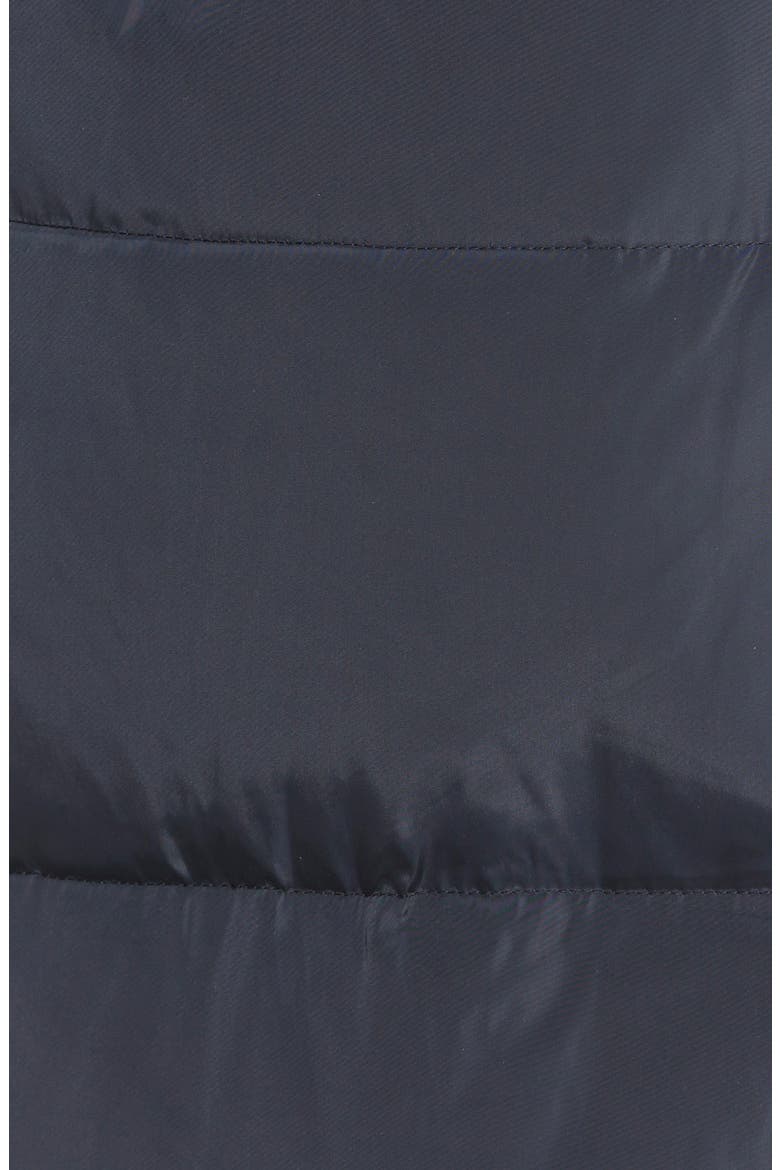 Faux Fur Trim Belted Down & Feather Fill Parka, Alternate, color, NAVY