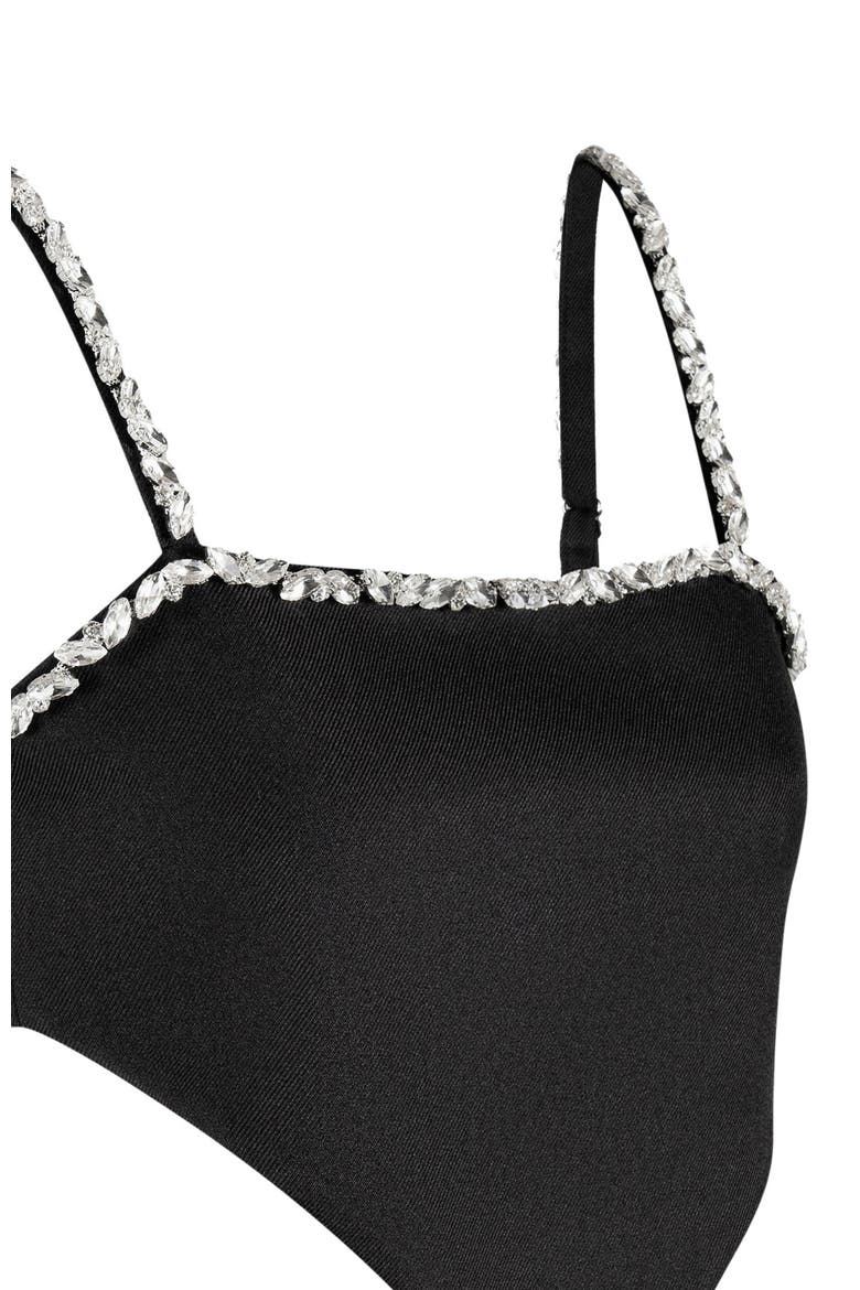 Eloise Embellished Strap Handkerchief Top, Alternate, color, Black