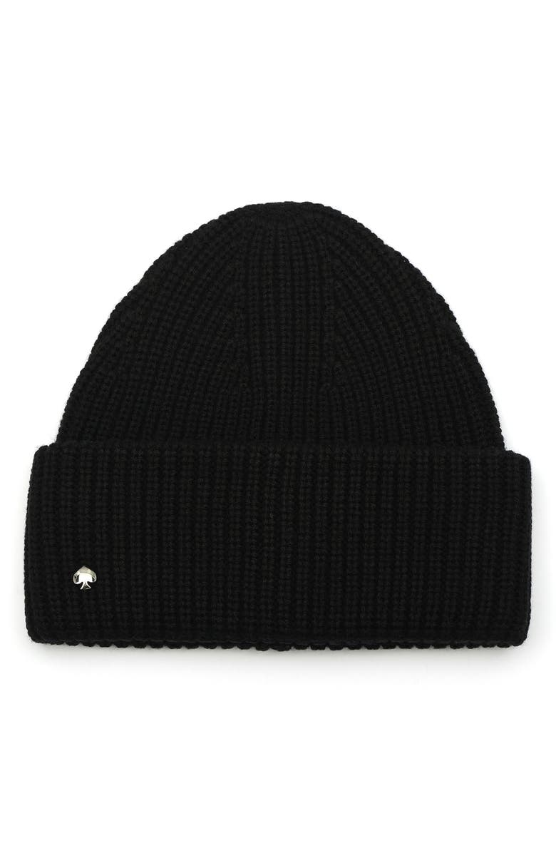 Kate Spade New York spade cuff beanie, Main, color,