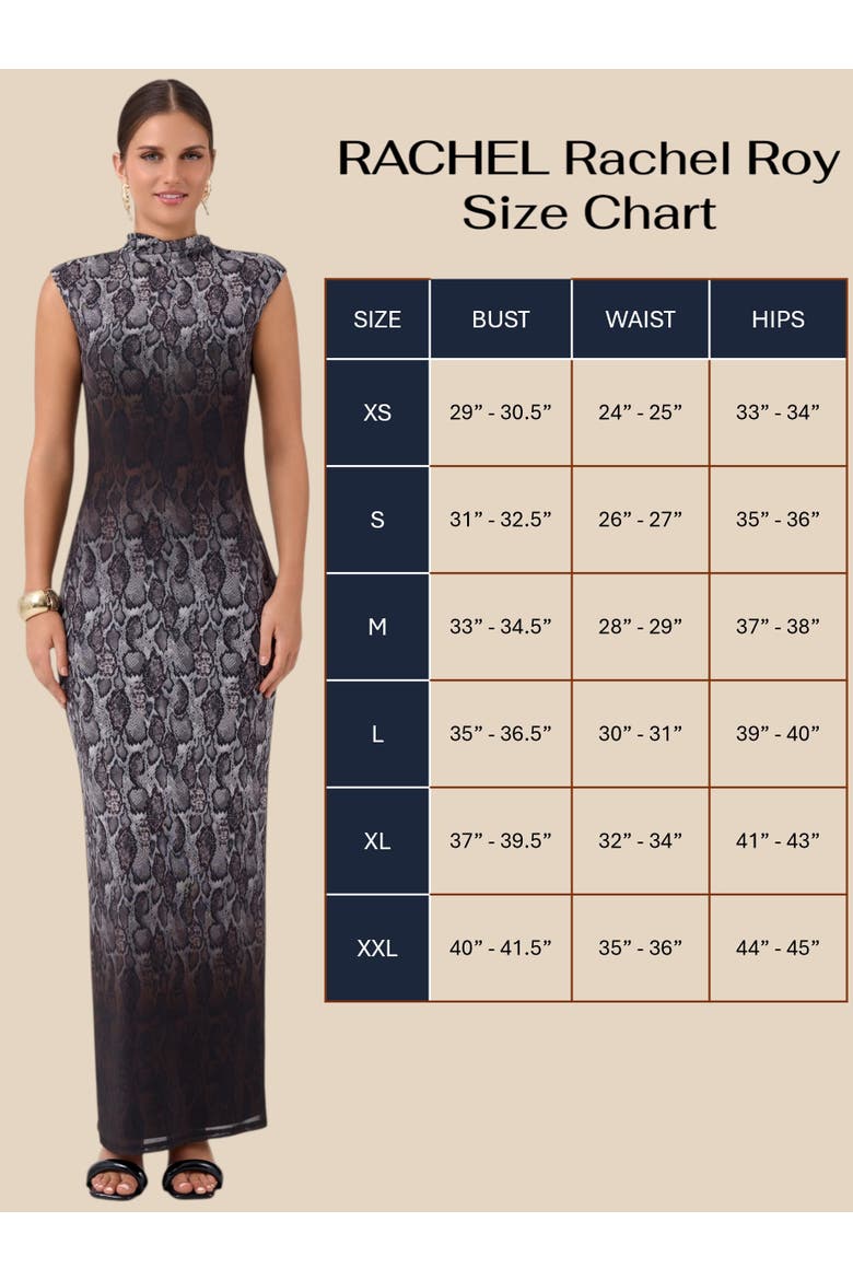 Coco Mock Neck Mesh Midi Dress, Alternate, color, Brown Snake