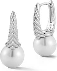 SPHERA MILANO 10-10.5mm Cultured Pearl Huggie Hoop Earrings