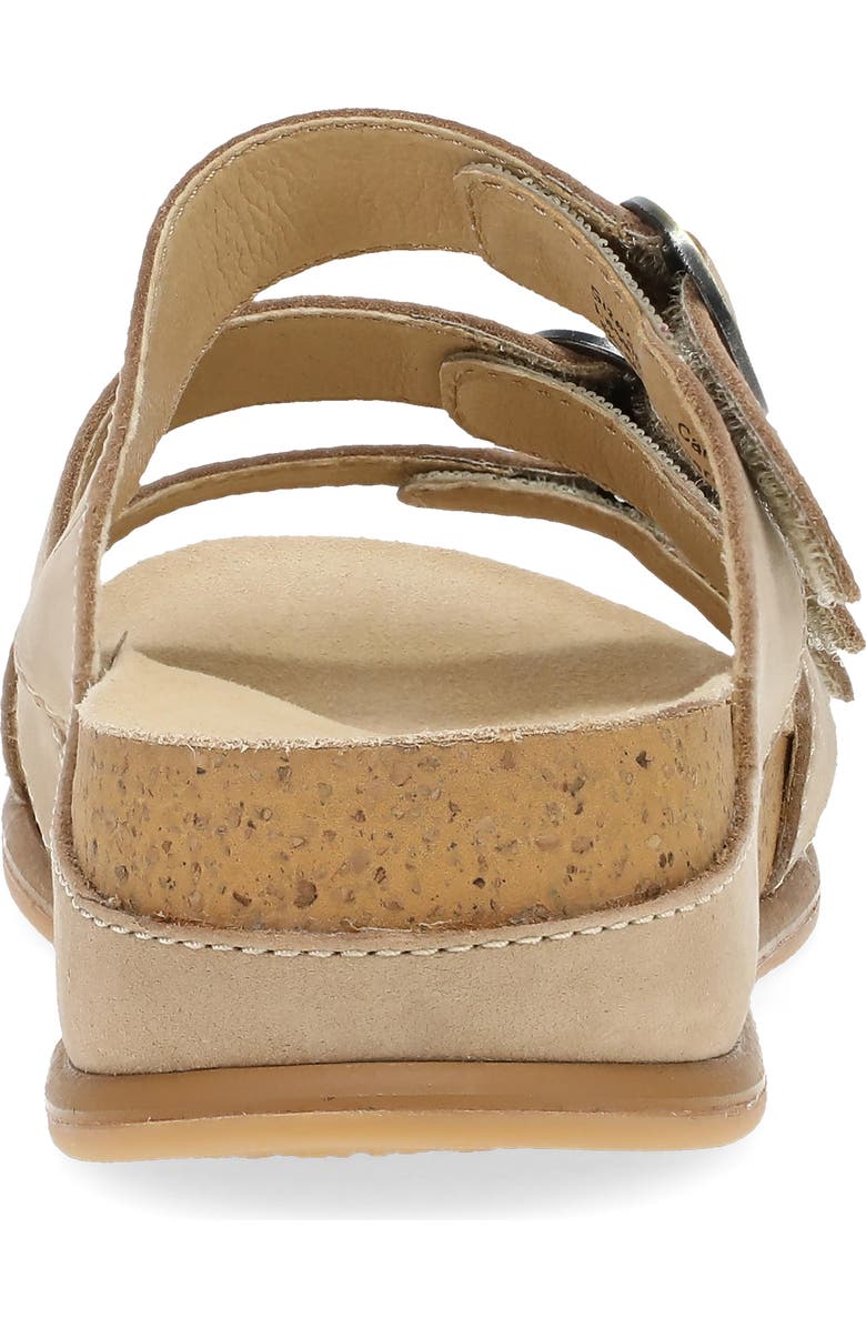 Dansko Campbell Platform Wedge Slide Sandal, Alternate, color, Sand Milled Nubuck