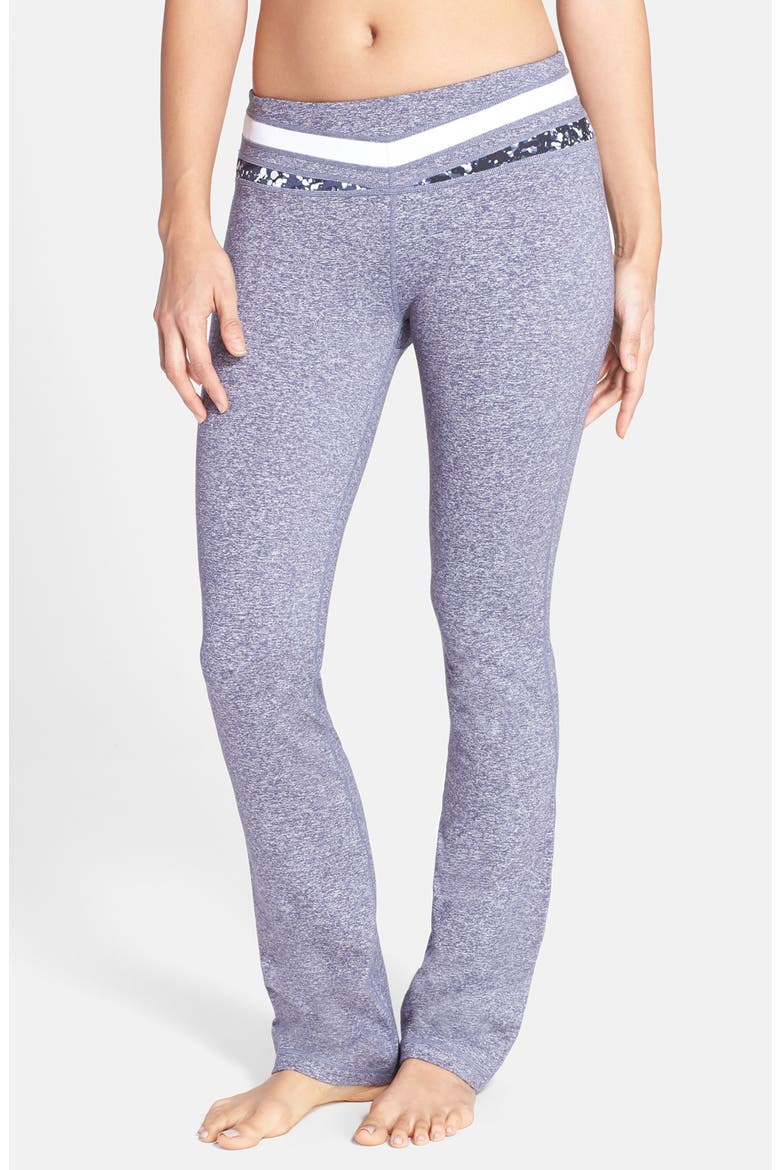 'Barely Flare Booty' Pants, Main, color, GREY SLATE MELANGE BANDED