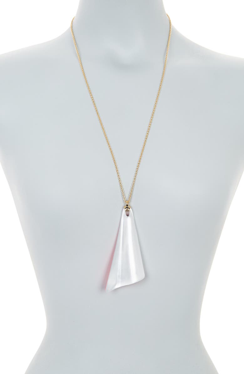 Alexis Bittar Wavy Fan Pendant Necklace, Alternate, color, 