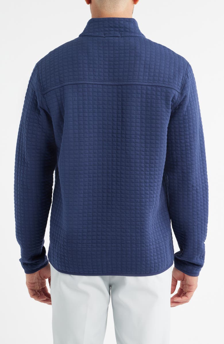 Peter Millar Quad Quilted Quarter Zip Pullover, Alternate, color, Navy