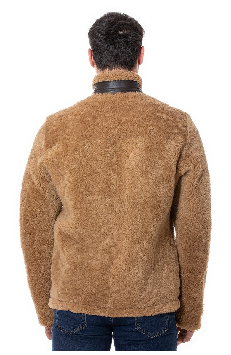 Furniq UK Lawrence Sheepskin Teddy Coat, Alternate, color, Camel