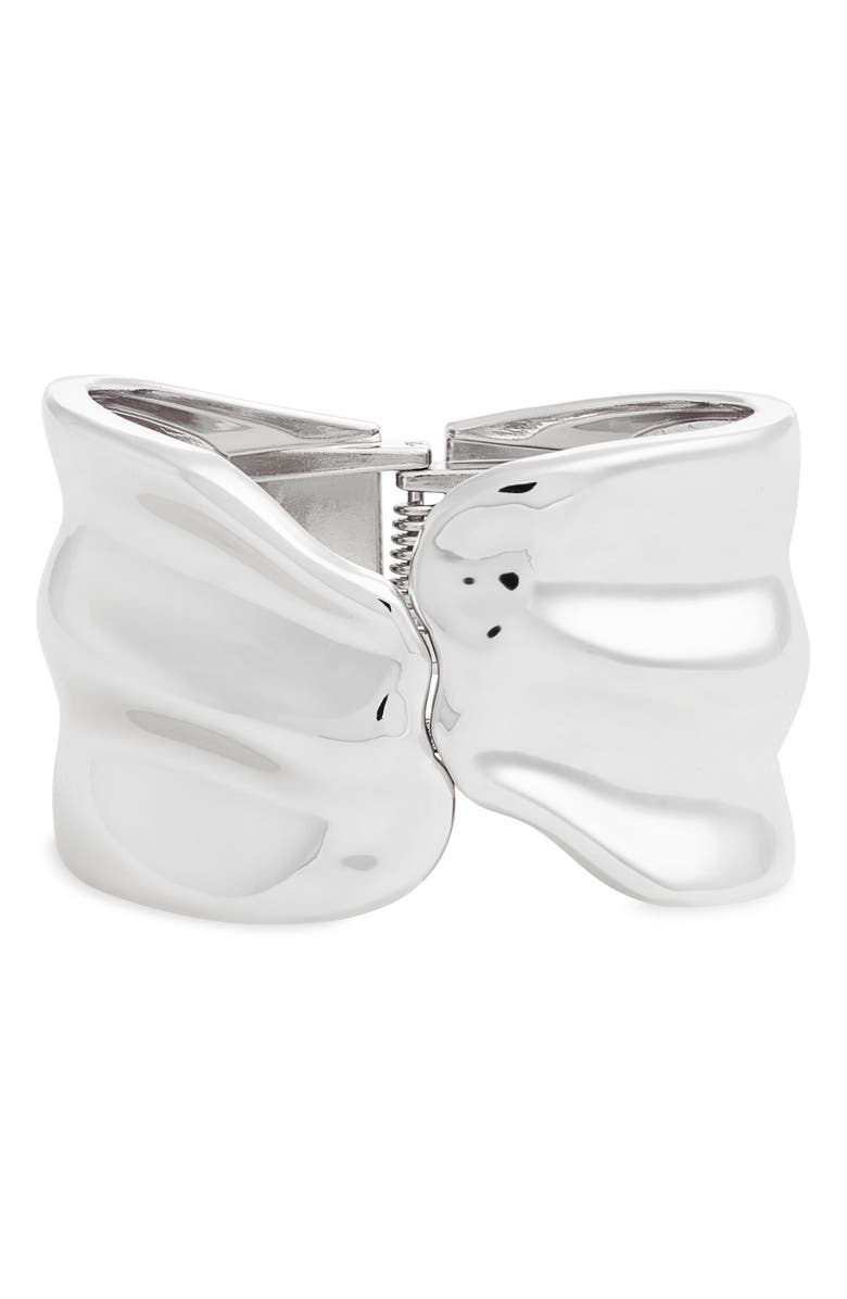 Open Edit Bold HInge Bracelet, Main, color, Silver