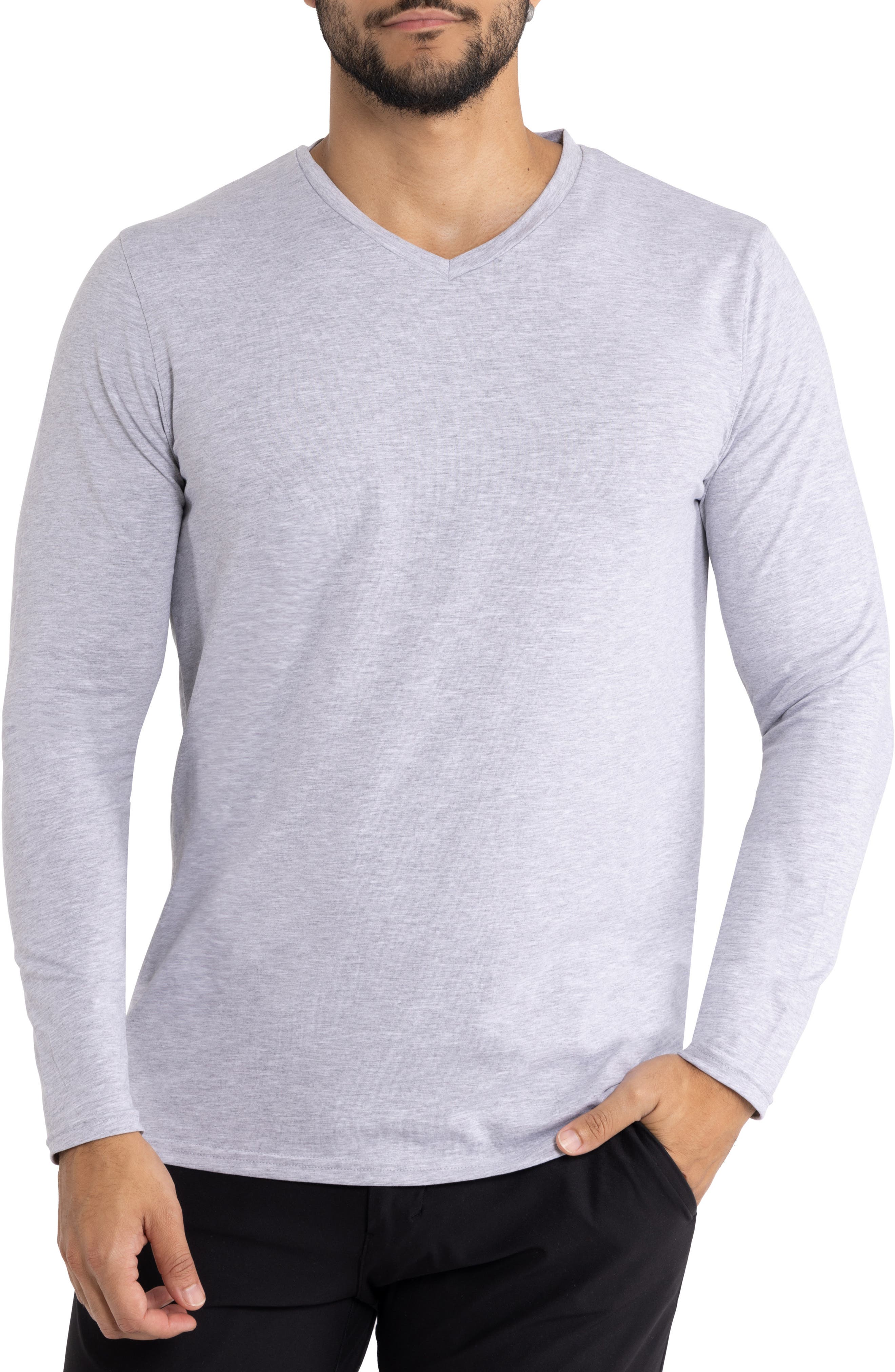 V-Neck Long Sleeve T-Shirt - image 5