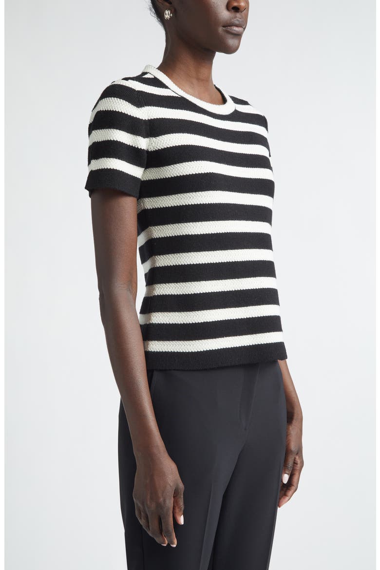 Breton Stripe Wool Blend Sweater, Alternate, color, BLACK / ECRU MULTI