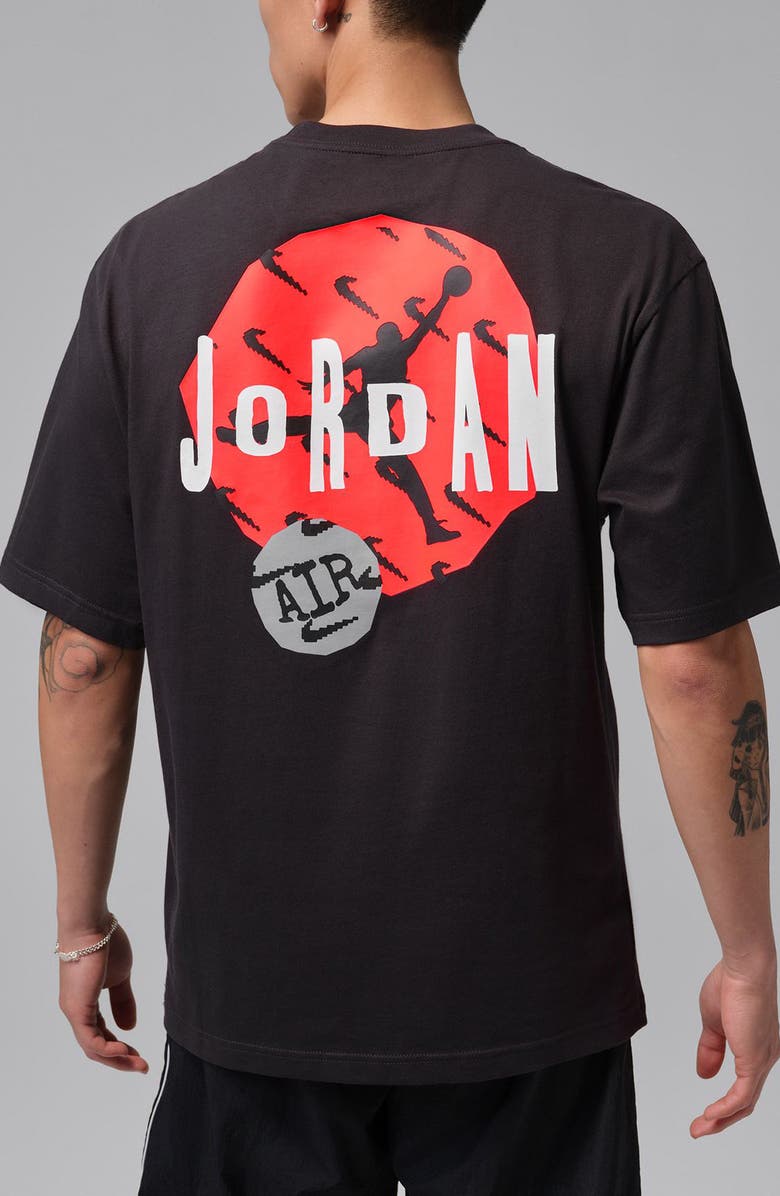 Jordan Cotton Graphic T-Shirt, Alternate, color, Off Noir