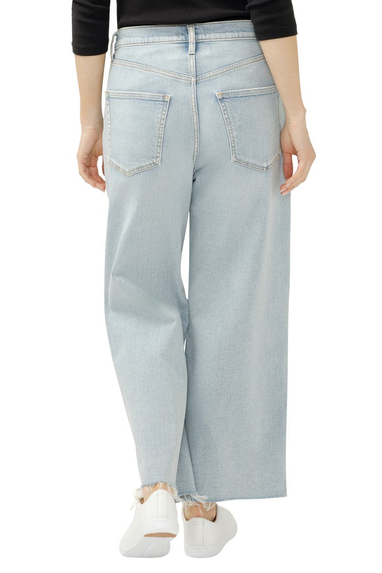 Be Easy Raw Hem Crop Wide Leg Jeans, Alternate, color, MALAGA