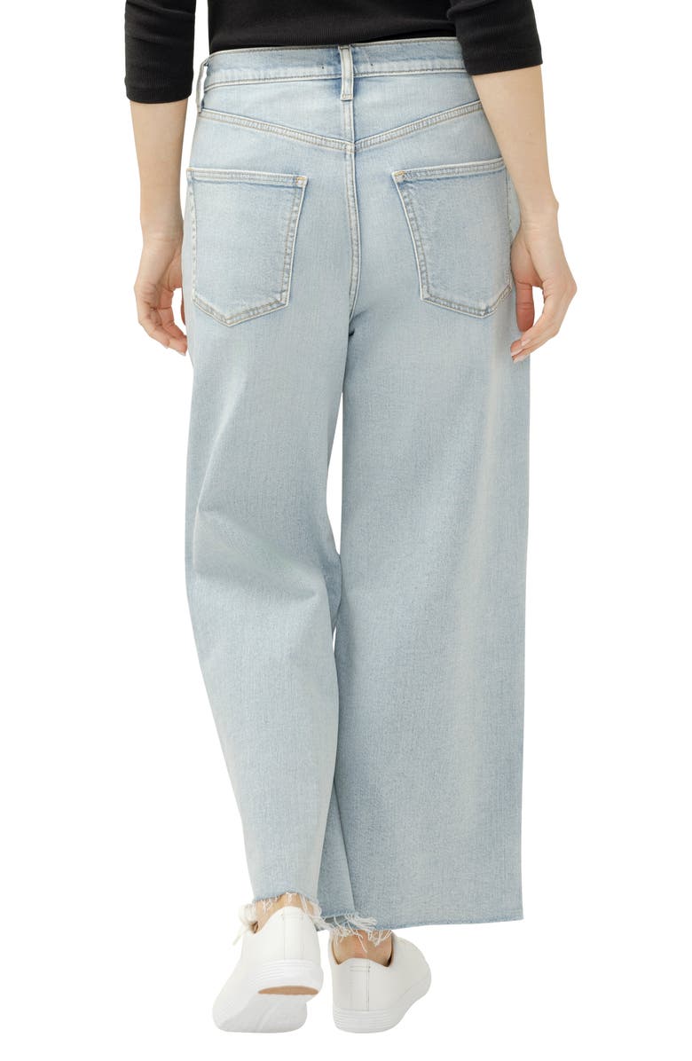 Silver Jeans Co. Be Easy Raw Hem Crop Wide Leg Jeans, Alternate, color, 