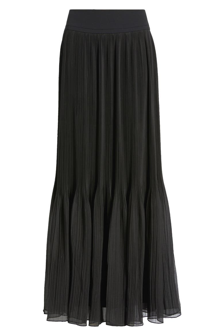 Ryle Micropleat Maxi Skirt, Alternate, color, BLACK