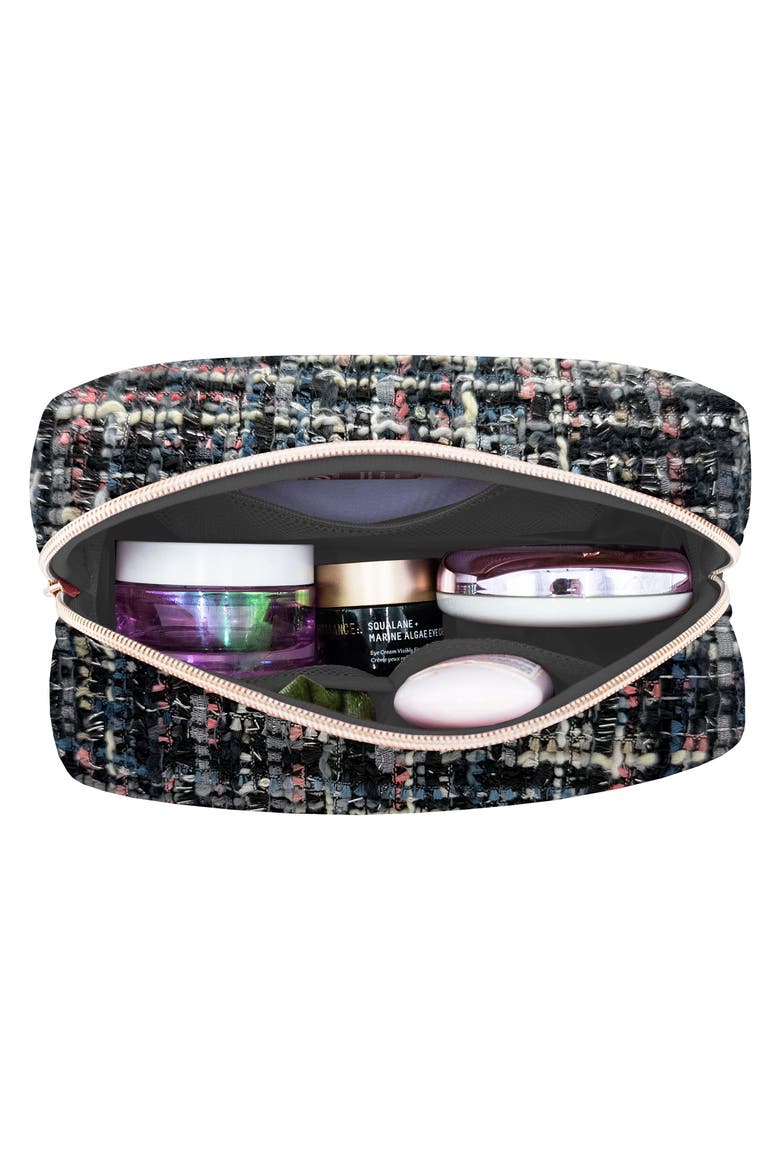 Cosmetic Loaf Bag & Brush Pouch Set, Alternate, color, BLACK MULTI