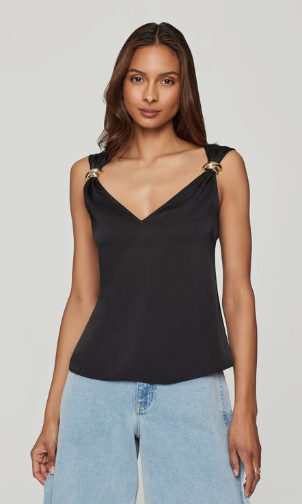 Fawn Hammered Blouse