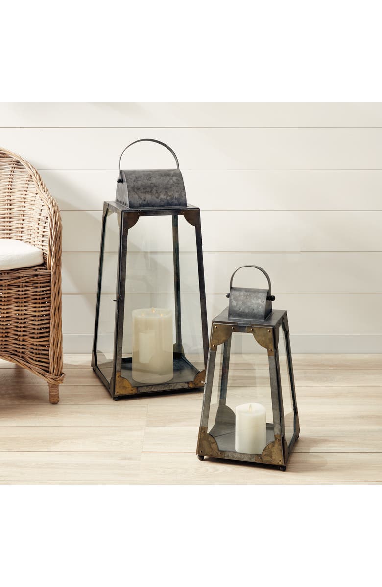 Napa Home & Garden Madera Outdoor Lantern, Main, color, Gray