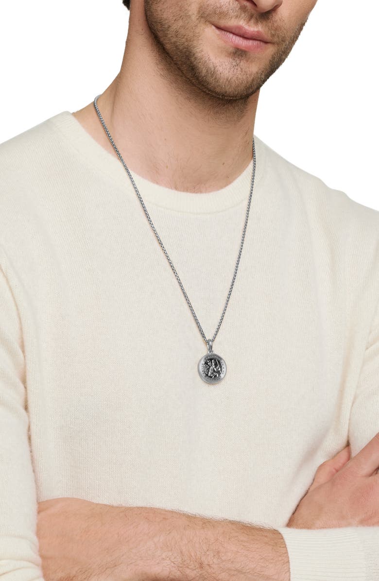 David Yurman St. Christopher Amulet, Alternate, color, Silver