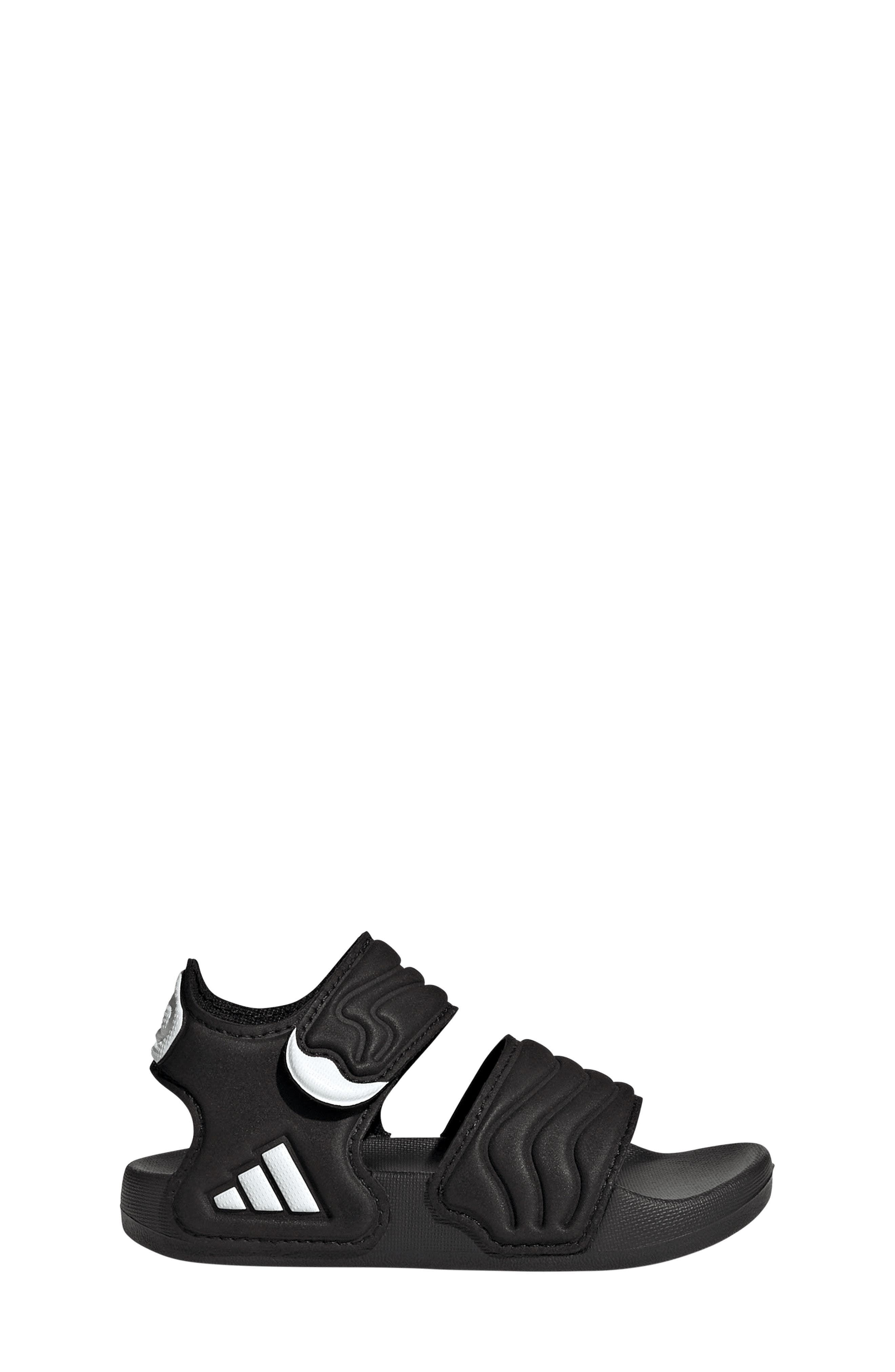 adidas Kids' Adilette Sandal, Alternate, color, Black/ White