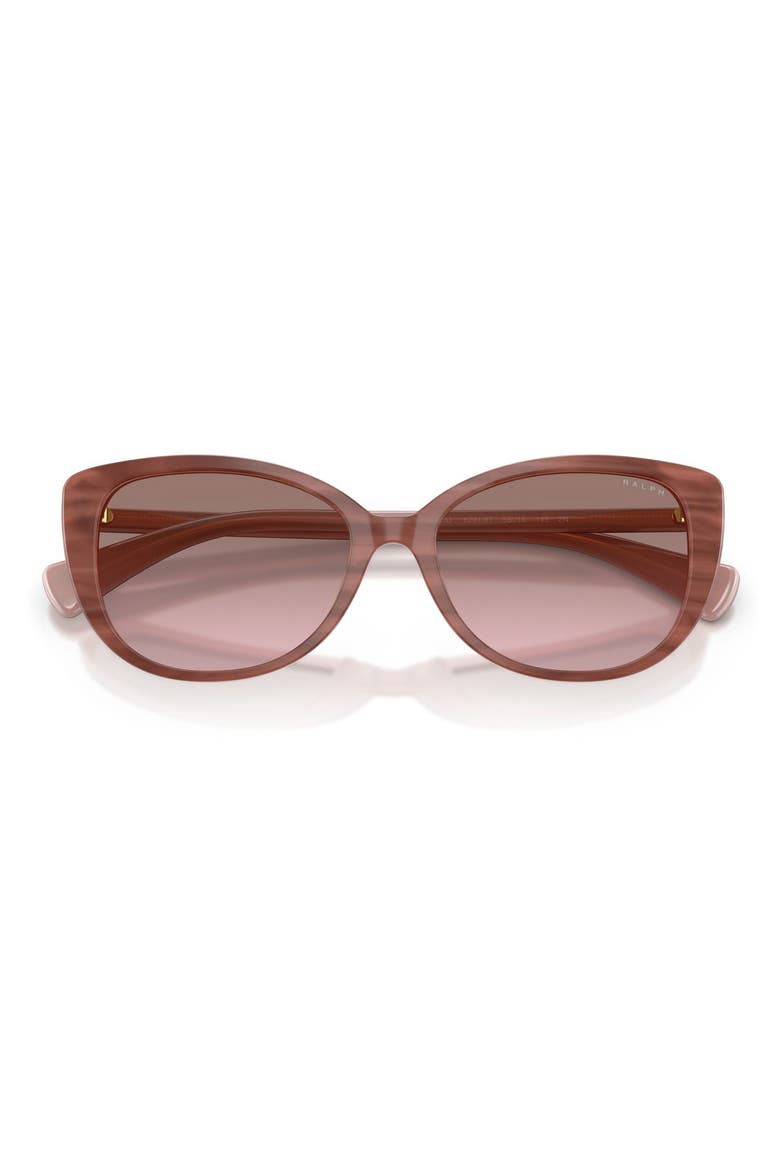 56mm Gradient Butterfly Sunglasses, Alternate, color, STRIPED PINK MILKY PINK VIOLET