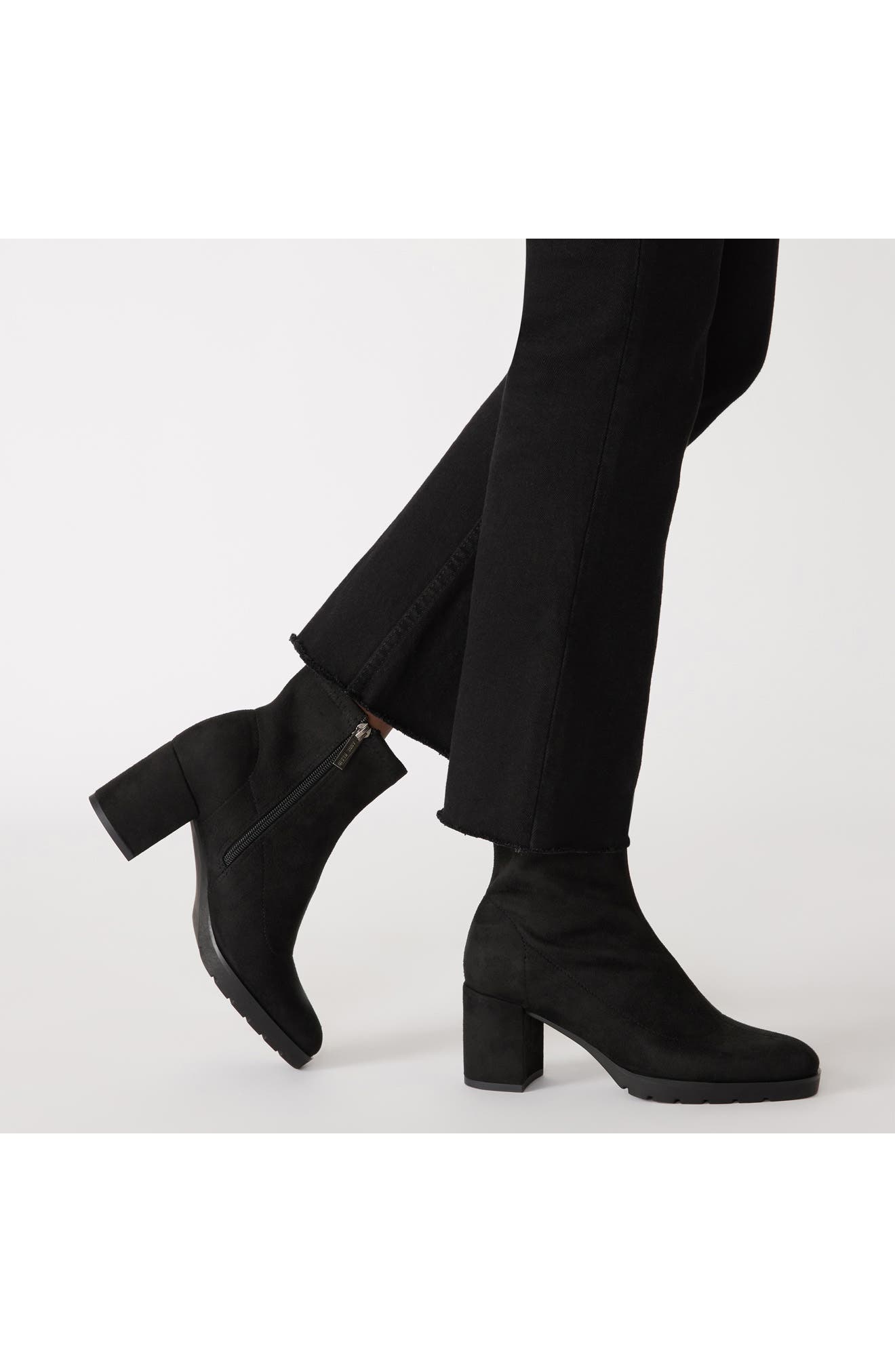 Main Sock Bootie, Alternate, color, BLACK MICRO SUEDE