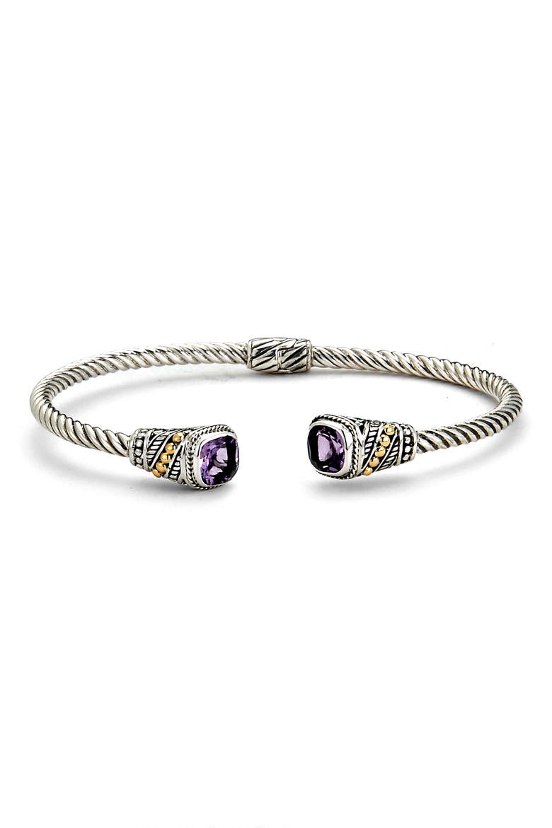 Two-Tone Bangle Cuff Bracelet, Main, color, PURPLE